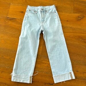 J Crew cuffed slim wide leg